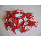 Műanyag bevásárló kulcstartó és bevásárlókocsi érme