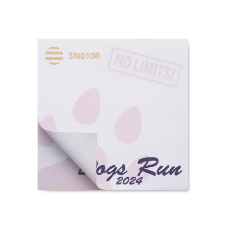 Négyzet alakú nyomtatott öntapadós jegyzettömb (EU-ban gyártva)