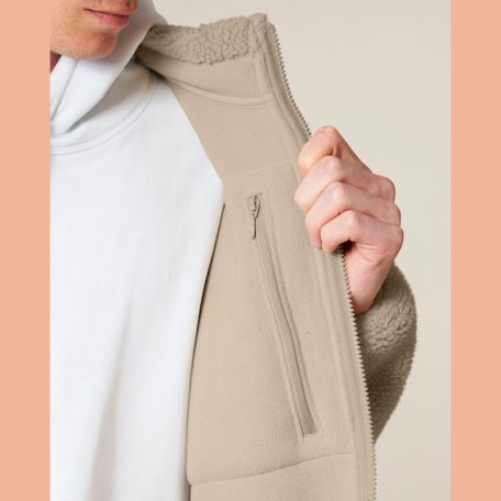 Brooker uniszex, laza szabású sherpa dzseki