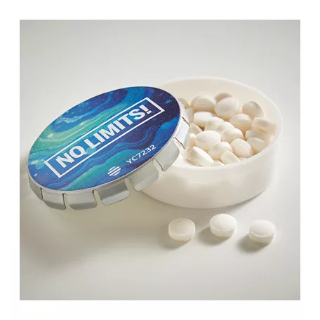 Mentolos cukorka műanyag dobozban