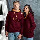 Just Hoods AWJH003 unisex pulóver kontrasztos kapucnival