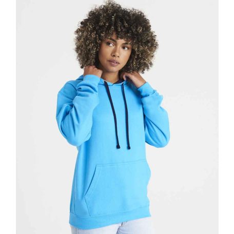 Just Hoods AWJH003 unisex pulóver kontrasztos kapucnival