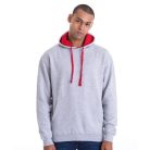 Just Hoods AWJH003 unisex pulóver kontrasztos kapucnival