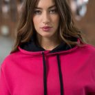 Just Hoods AWJH003 unisex pulóver kontrasztos kapucnival