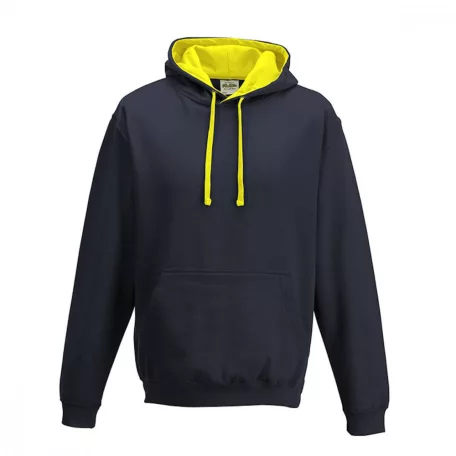Just Hoods AWJH003 unisex pulóver kontrasztos kapucnival