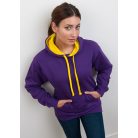 Just Hoods AWJH003 unisex pulóver kontrasztos kapucnival