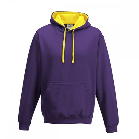 Just Hoods AWJH003 unisex pulóver kontrasztos kapucnival