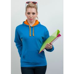 Just Hoods AWJH003 unisex pulóver kontrasztos kapucnival