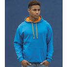 Just Hoods AWJH003 unisex pulóver kontrasztos kapucnival