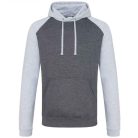 Just Hoods AWJH009 unisex pulóver kontrasztos ujjakkal és kapucnival