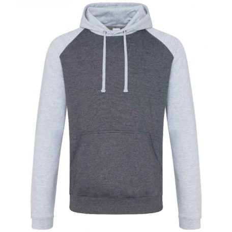 Just Hoods AWJH009 unisex pulóver kontrasztos ujjakkal és kapucnival