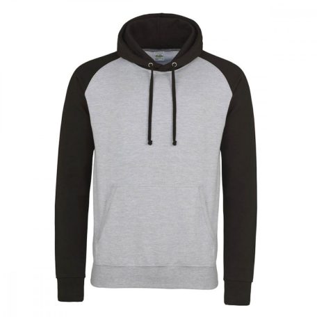 Just Hoods AWJH009 unisex pulóver kontrasztos ujjakkal és kapucnival