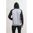 Just Hoods AWJH009 unisex pulóver kontrasztos ujjakkal és kapucnival