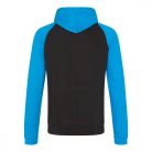 Just Hoods JH009 unisex pulóver kontrasztos ujjakkal és kapucnival