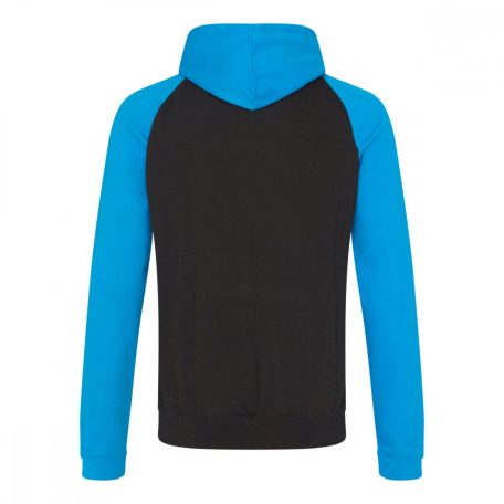 Just Hoods JH009 unisex pulóver kontrasztos ujjakkal és kapucnival