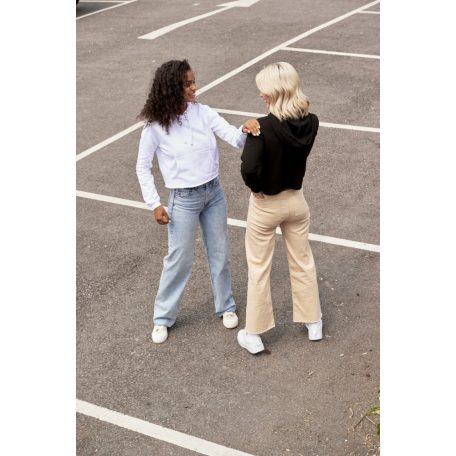 Just Hoods JH016 női rövid pulcsi kenguruzsebbel