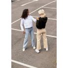 Just Hoods JH016 női rövid pulcsi kenguruzsebbel