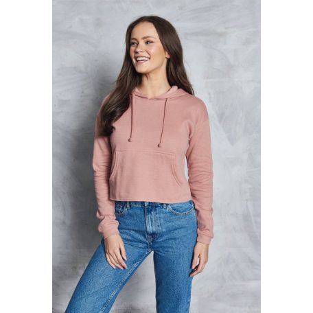 Just Hoods JH016 női rövid pulcsi kenguruzsebbel