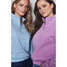 Just Hoods JH037 női divat pulcsi, álló nyakkal, cipzáras