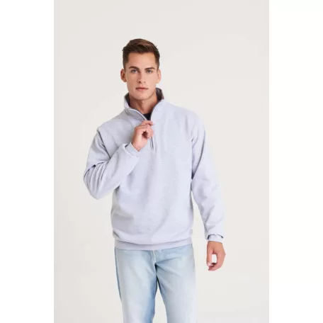 Just Hoods AWJH046 unisex nyakcipzáras pulóver
