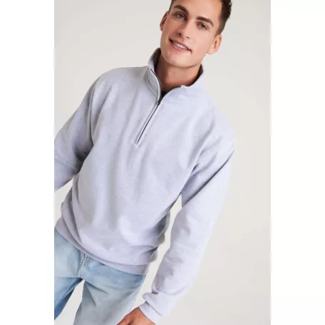 Just Hoods AWJH046 unisex nyakcipzáras pulóver