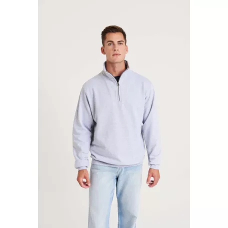 Just Hoods AWJH046 unisex nyakcipzáras pulóver