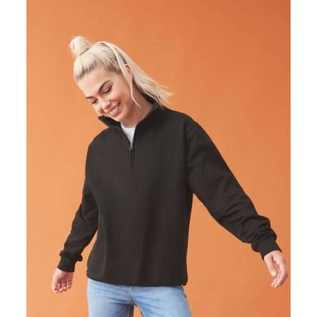 Just Hoods JH046 SOPHOMORE nyak cipzáras divat pulcsi