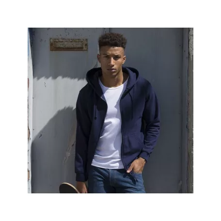 Just Hoods JH050 férfi cipzáras pulóver