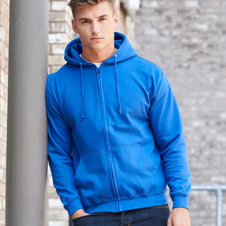 Just Hoods JH050 férfi cipzáras pulóver