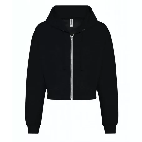 Just Hoods AWJH065 NŐI FASHION RÖVID FAZONÚ CIPZÁRAS KAPUCNIS PULÓVER XXS