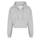 Just Hoods AWJH065 NŐI FASHION RÖVID FAZONÚ CIPZÁRAS KAPUCNIS PULÓVER XXS