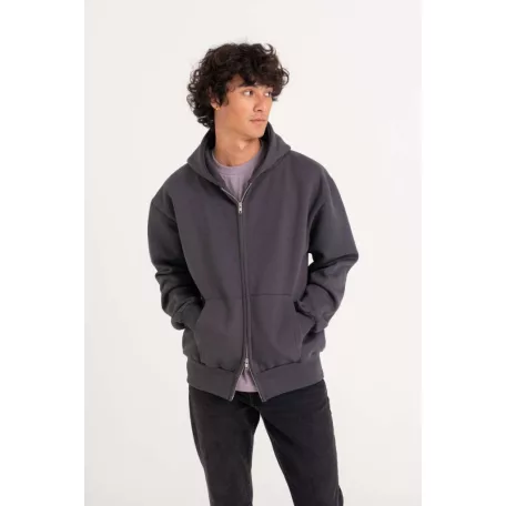 Just Hoods AWJH125 ovesize unisex cipzáras pulóver