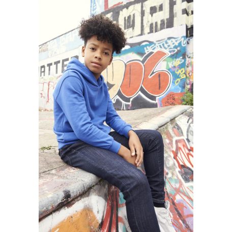 AWJH201J gyerek kapucnis pulóver újrahasznosított pamutból