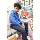 AWJH201J gyerek kapucnis pulóver újrahasznosított pamutból