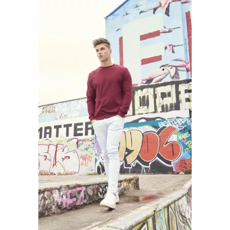 AWJH230 uniszex kereknyakú pulóver újrahasznosított pamutból
