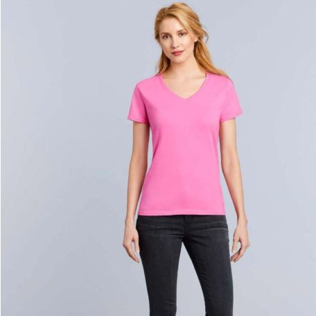 Gildan GIL4100V prémium V-nyakú női póló