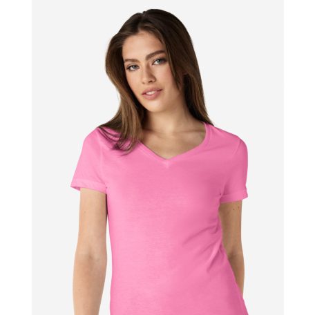 Gildan GIL64V00-EX SOFTSTYLE® női V-nyakú póló - régi méretezéssel, outlet termék