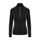 Just Cool JC035 női hosszúujjú, félcipzáras technikai póló fényvisszaverő kidolgozással