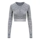 Just Cool JC039 WOMEN'S LONG SLEEVE CROP T L