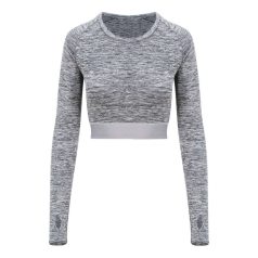 Just Cool JC039 WOMEN'S LONG SLEEVE CROP T L