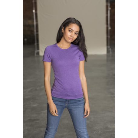 Just TS JT001F Tri-blend női kereknyakú póló