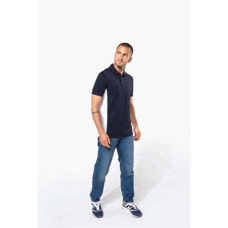 Kariban FLAG rövid ujjú galléros póló kontrasztos oldalrésszel