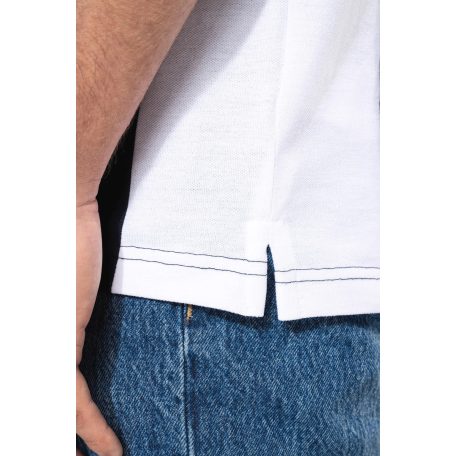 Kariban FLAG rövid ujjú galléros póló kontrasztos oldalrésszel