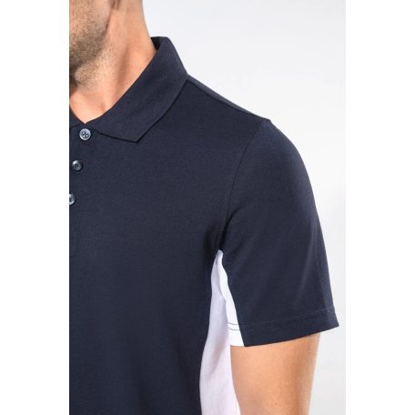 Kariban FLAG rövid ujjú galléros póló kontrasztos oldalrésszel