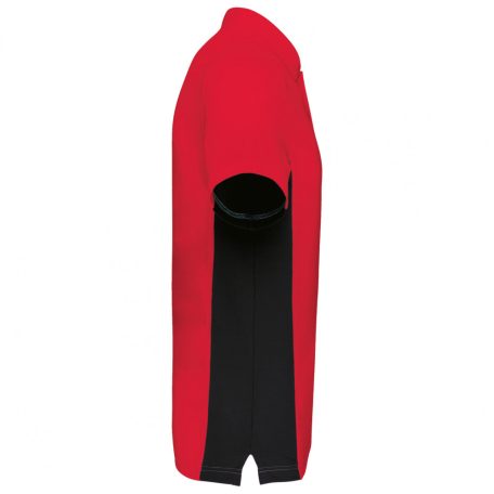 Kariban FLAG rövid ujjú galléros póló kontrasztos oldalrésszel