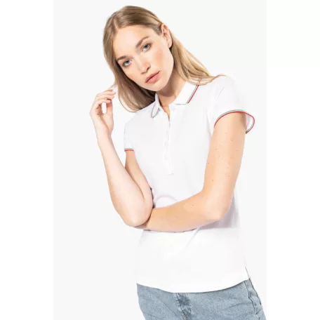 Kariban KA251 női rövid ujjú galléros pamut póló