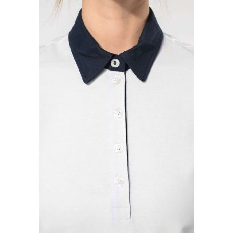 Kariban KA261 női kontrasztos jersey galléros póló