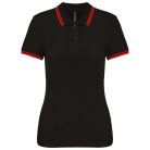 Kariban KA273 női rövid ujjú galléros póló két csíkkal az ujján