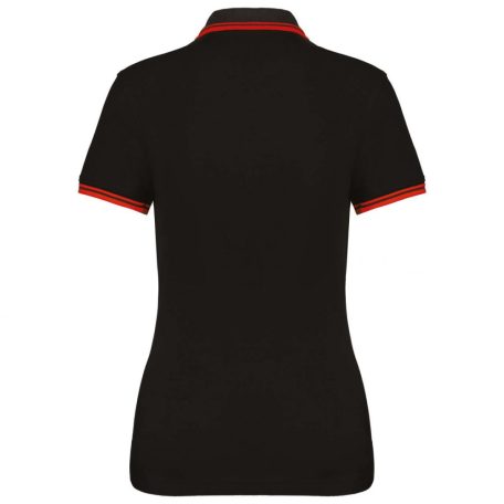 Kariban KA273 női rövid ujjú galléros póló két csíkkal az ujján