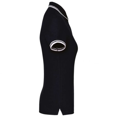 Kariban KA273 női rövid ujjú galléros póló két csíkkal az ujján